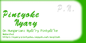 pintyoke nyary business card